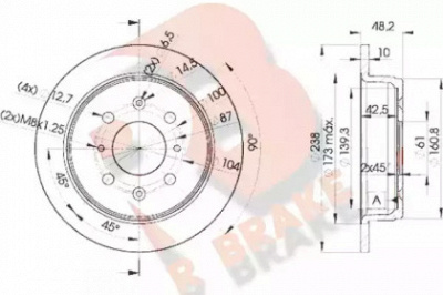 R BRAKE 78rbd20817 -  Тормозной диск